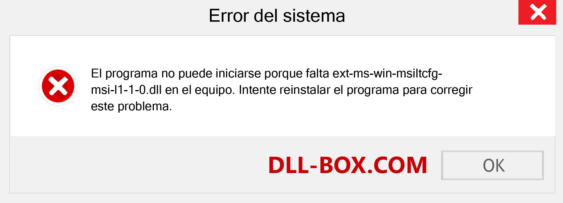 ¿Falta el archivo ext-ms-win-msiltcfg-msi-l1-1-0.dll ?. Descargar para Windows 7, 8, 10 - Corregir ext-ms-win-msiltcfg-msi-l1-1-0 dll Missing Error en Windows, fotos, imágenes