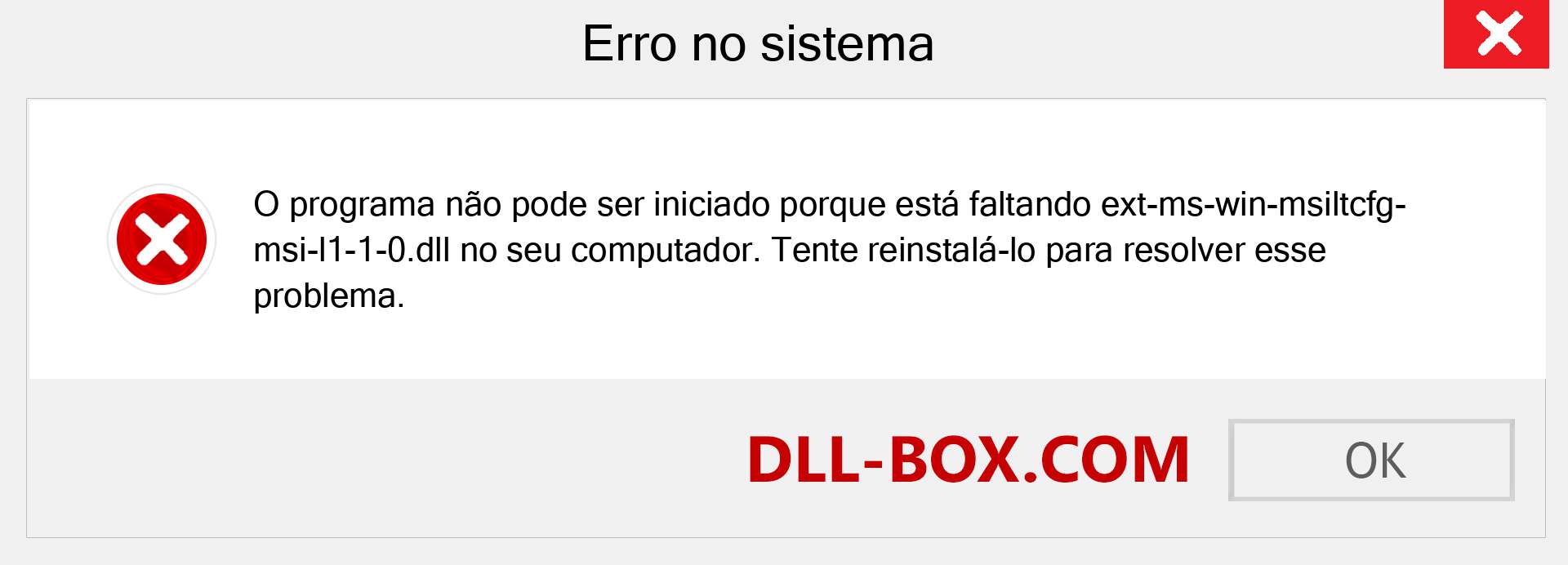 Arquivo ext-ms-win-msiltcfg-msi-l1-1-0.dll ausente ?. Download para Windows 7, 8, 10 - Correção de erro ausente ext-ms-win-msiltcfg-msi-l1-1-0 dll no Windows, fotos, imagens